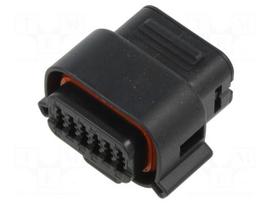 Connector: automotive | plug | female | PIN: 12 | for cable | black