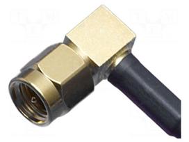 Connector: SMA | plug | male | angled,right | for cable | gold-plated