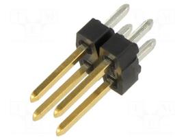 Connector: pin strips | male | PIN: 4 | soldering,THT | Contacts: brass