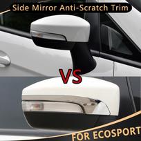 2Pcs Chrome Car Rearview Mirror Side Mirror Anti-Scratch Trim Sticker Cover Strip for Ford Ecosport 2013 -