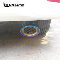 1Pc For Toyota Corolla    Exhaust Muffler Tip Tail Pipe End Trim Finisher Stainless Chrome Cover