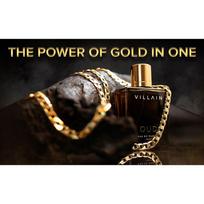 VILLAIN Gold Combo, OUD Eau De Parfum 100ml & 18k mikro auksu dengta grandinėlė -