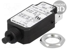 Circuit breaker | Urated: 240VAC | 48VDC | 1.3A | SPST | Poles: 1 | screw