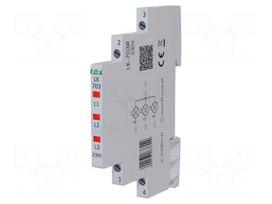Voltage indicator | 3x230VAC | IP20 | for DIN rail mounting | LK-703
