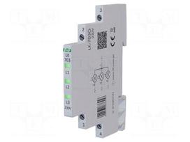 Voltage indicator | 3x230VAC | IP20 | for DIN rail mounting | LK-703