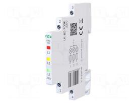 Voltage indicator | 3x230VAC | IP20 | for DIN rail mounting