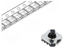Joystick | Pos: 2 | 0.05A/12VDC | SMT | 2.35N | 7.5x7.5x3.3mm | 5mm | SKRH