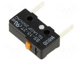 Microswitch SNAP ACTION | 10.1A/250VAC | without lever | SPST-NC
