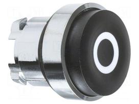 Switch: push-button | 22mm | Stabl.pos: 1 | black | none | IP66 | Pos: 2