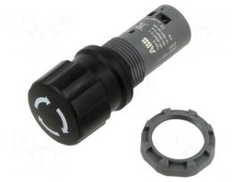 Switch: emergency stop | Stabl.pos: 2 | NC + NO | black | Ø22mm | Pos: 2