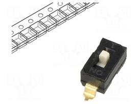 Switch: DIP-SWITCH | OFF-ON | 0.025A/24VDC | Pos: 2 | SMD | -20÷70°C