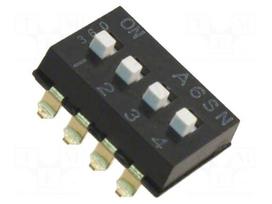 Switch: DIP-SWITCH | Poles number: 4 | ON-OFF | 0.025A/24VDC | Pos: 2
