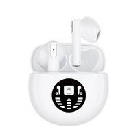 Naujos belaidės „Bluetooth“ ausinės Didelio galingumo „Bluetooth“ ausinės į ausį „Hifi Smart Noise Reduction“ ausinės balta