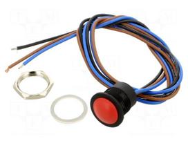 Switch: push-button | Pos: 2 | SPDT | 2A/24VDC | ON-(ON) | IP65 | 500V