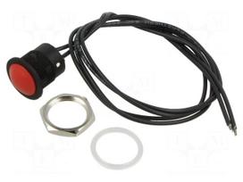 Switch: push-button | Pos: 2 | SPST-NO | 2A/24VDC | OFF-(ON) | IP65 | 500V