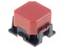 Switch: keypad | Pos: 2 | SPST-NO | 0.05A/16VDC | red | SMT | 6x6.9mm | B3AL