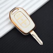 3 mygtukai TPU nuotolinio automobilio rakto dangtelio korpuso korpusas, skirtas Renault Kwid Trafic simbolis Dacia Sandero Logan Duster 2016 2017 2018 Priedai Key Case balta