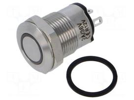 Switch: vandal resistant | Pos: 2 | SPST-NO | 2A/36VDC | IP65 | OFF-(ON)