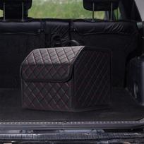 Car Trunk Organizer Bag Waterproof Travel Accessories Heavy Duty Boot Organiser PU Leather for