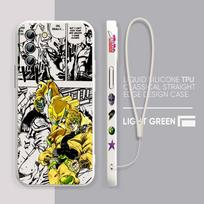 Anime JOJO Villain Diavolo Dio Phone Case For Samsung Galaxy S23 S22 S21 S20 Pro FE Note 20 Plus Ultra Liquid Left Rope Cover Samsung S21 Pro 5G