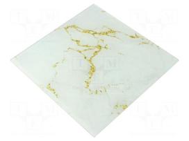 Decorative panel | glass | white/gold | 170x170x10mm