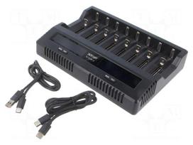 Charger: microprocessor-based | Li-Ion,Ni-MH | Cells quantity: 8