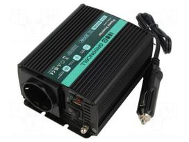 Converter: DC/AC | 150W | Uout: 230VAC | Out: AC sockets 230V | 85% | 12V