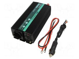 Converter: DC/AC | 500W | Uout: 230VAC | Out: AC sockets 230V | 85% | 24V