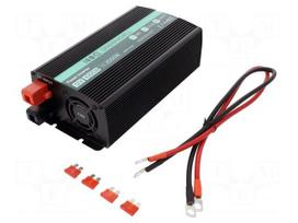 Converter: DC/AC | 1kW | Uout: 230VAC | Out: AC sockets 230V | 85% | 12V