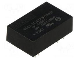 Converter: DC/DC | 3W | Uin: 18÷36VDC | Uout: 12VDC | Iout: 250mA | DIP24