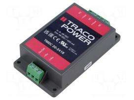 Converter: DC/DC | 20W | Uin: 9÷36VDC | Uout: 48VDC | Iout: 420mA | TMDC20