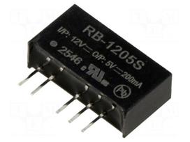 Converter: DC/DC | 1W | Uin: 10.8÷13.2VDC | Uout: 5VDC | Iout: 200mA