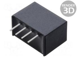 Converter: DC/DC | 1W | Uin: 12V | Uout: 3.3VDC | Iout: 0÷303mA | SIP4 | THT