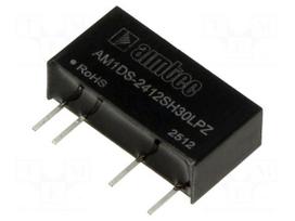 Converter: DC/DC | 1W | Uin: 21.6÷26.4VDC | Uout: 12VDC | Iin: 51mA | SIP7