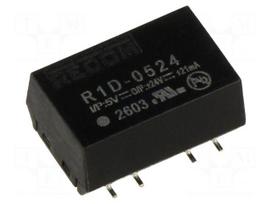 Converter: DC/DC | 1W | Uin: 4.5÷5.5VDC | Uout: 24VDC | Uout2: -24VDC