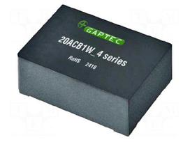 Converter: AC/DC | 20W | Uin: 90÷528VAC,100÷745VDC | Uout: 24VDC | 84%