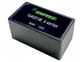 Converter: AC/DC | 15W | Uin: 85÷305VAC,120÷430VDC | Uout: 12VDC | 85%