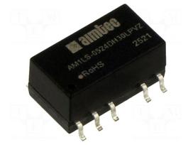 Converter: DC/DC | 1W | Uin: 4.5÷5.5V | Uout: 24VDC | Uout2: -24VDC | 85%