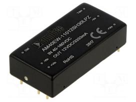 Converter: DC/DC | 40W | Uin: 40÷160VDC | Uout: 12VDC | Iout: 3333mA