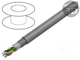 Wire | LiYCY-TP | 3x2x26AWG | shielded,tinned copper braid | PVC