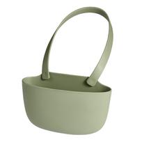 Kitchen Drain Rack Hanging Basket with Drain Holes Large Capacity Soft Flexible Sink Drain Basket žalia