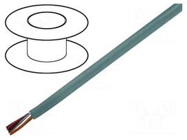 Wire | LiYY-UL | 3x22AWG | unshielded | 300V | Cu | stranded | grey
