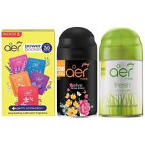 Godrej aer Smart Matic Refill - BLUETOOTH ENABLED Automatic Air Freshener Spray Alive & Power Pocket | Automatic Air Freshener with Flexi Control