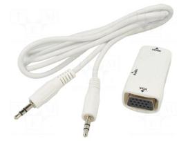 Adapter | HDMI socket,Jack 3.5mm 3pin socket,VGA male | 1.1m