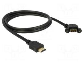 Cable | HDMI socket 110° left/right,HDMI plug | Len: 1m | black