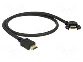 Cable | HDMI socket 110° left/right,HDMI plug | Len: 0.5m | black