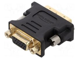 Adapter | D-Sub 15pin socket,DVI-I (24+5) plug,VGA female