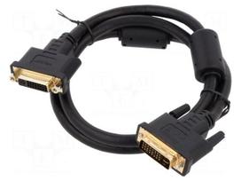 Cable | DVI-I (24+5) socket,DVI-I (24+5) plug | dual link | Len: 1m