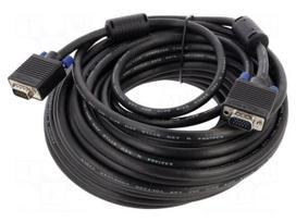 Cable | D-Sub 15pin plug,both sides | 20m | black | 28AWG | black