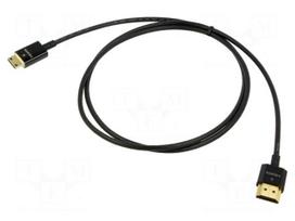 Cable | HDMI plug,mini HDMI plug | Len: 1m | black | 36AWG | Core: Cu